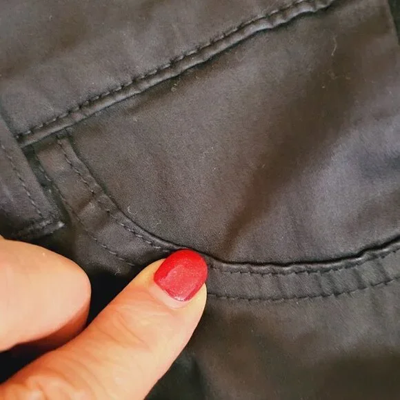 J Brand Skinny Leg Pants With Velvet Tuxedo Stripe Black Womens Size 25 - Picture 6 of 13